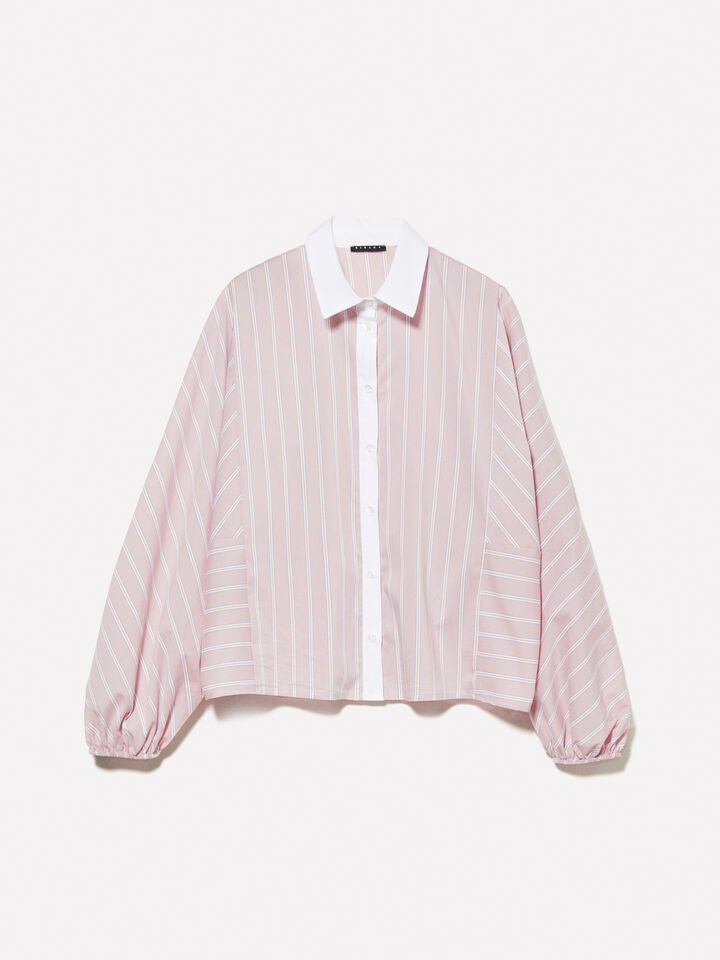 Camicia a righe rosa con contrasto - camicie da donna - Rosa | Sisley image number 6